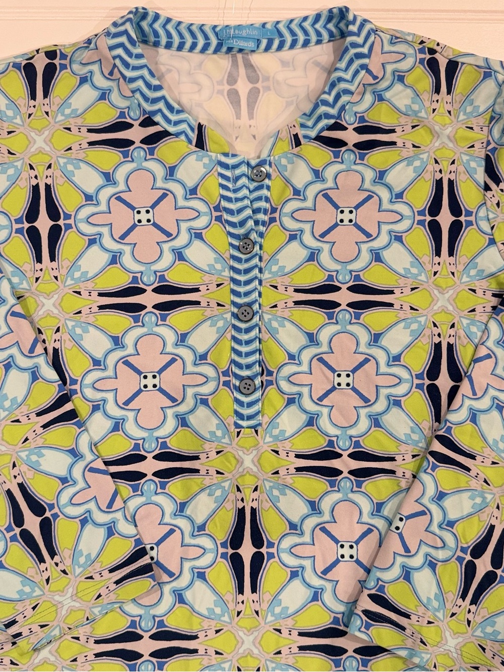 J McLaughlin for Dillards NWT L Catalina Cloth Geometric Floral Tunic Top